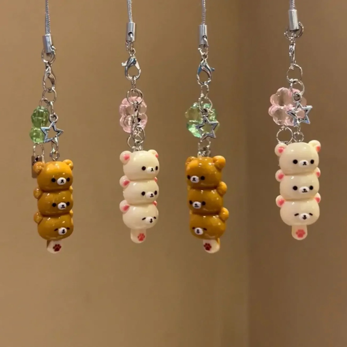 Phone Accessories For Teen Girls - Cute Kawaii 3D Bear Phone Charms