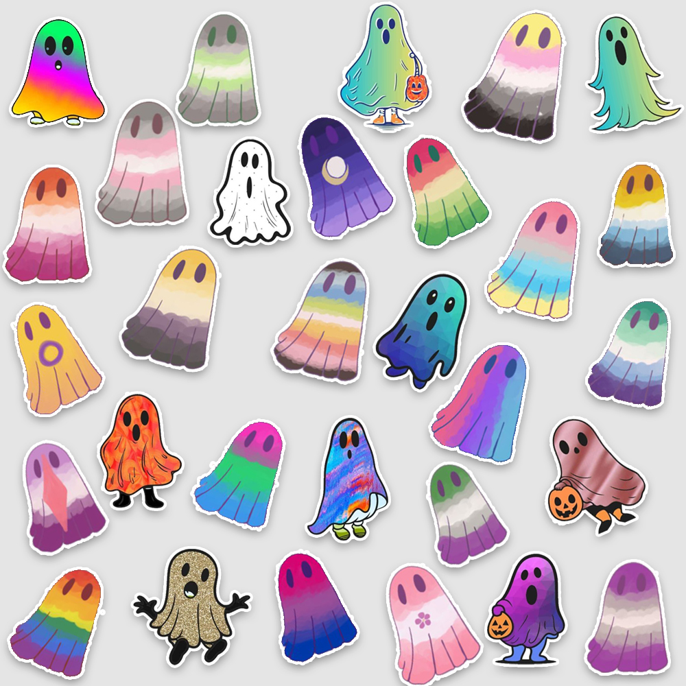 Phone Accessories Aesthetic - 30PCS Diy Cute Rainbow Pride Ghost