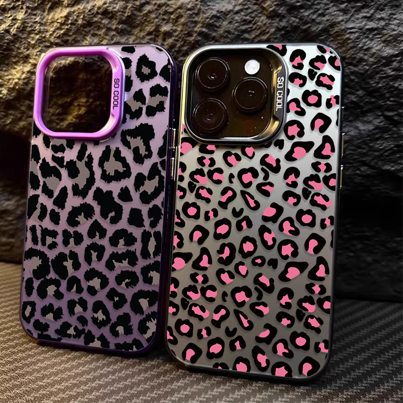 Phone Accessories Aesthetic - Fashion Aesthetic Leopard Print Plating PC