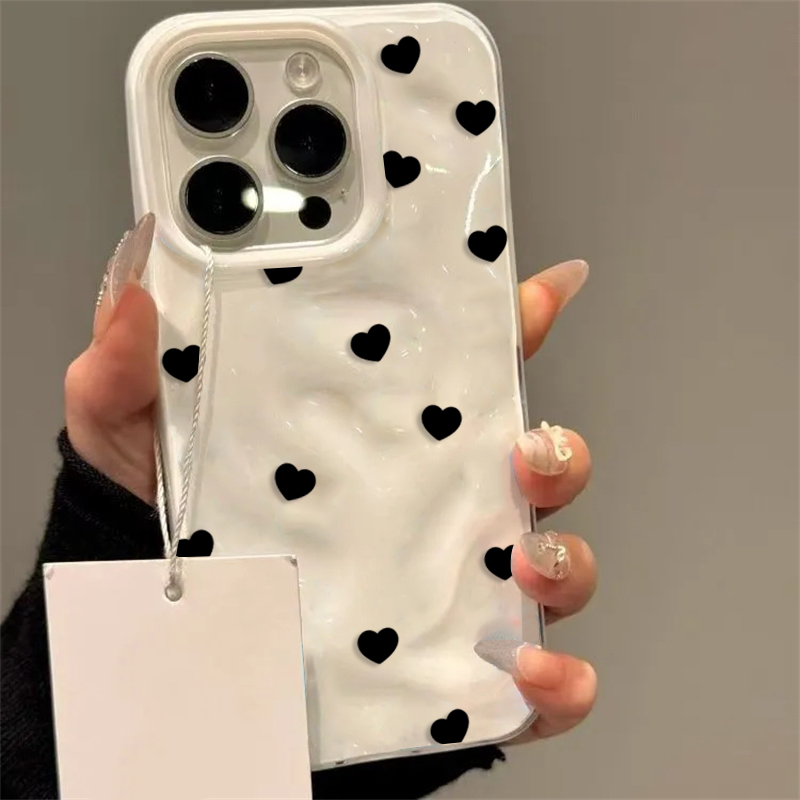 Aesthetic Cute Black Heart Sho - Phone Accessories Aesthetic recension och pris