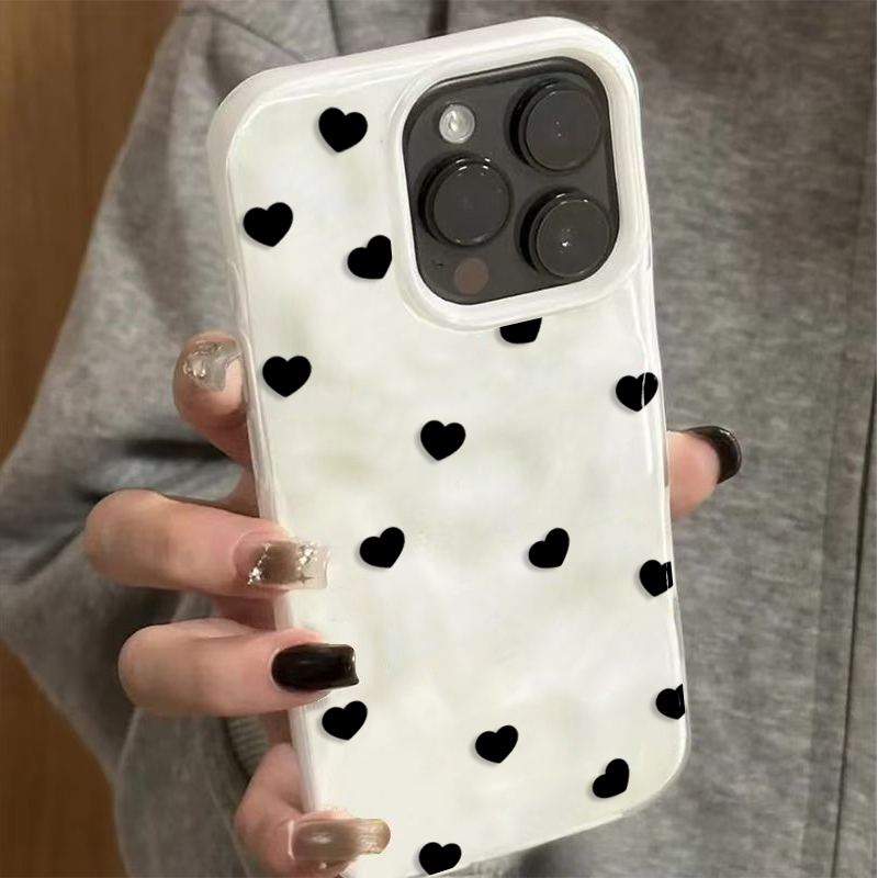 Aesthetic Cute Black Heart Sho - Phone Accessories Aesthetic recension och pris