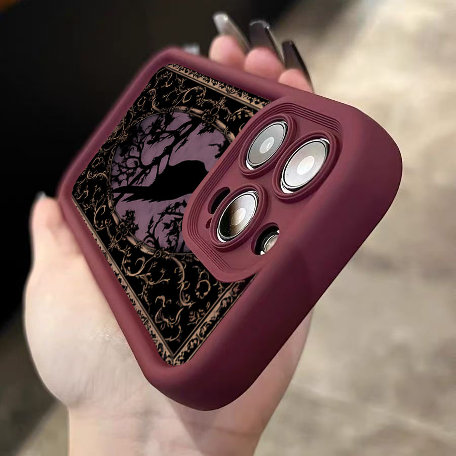Aesthetic Black Crow Pattern W - Phone Accessories Aesthetic recension och pris