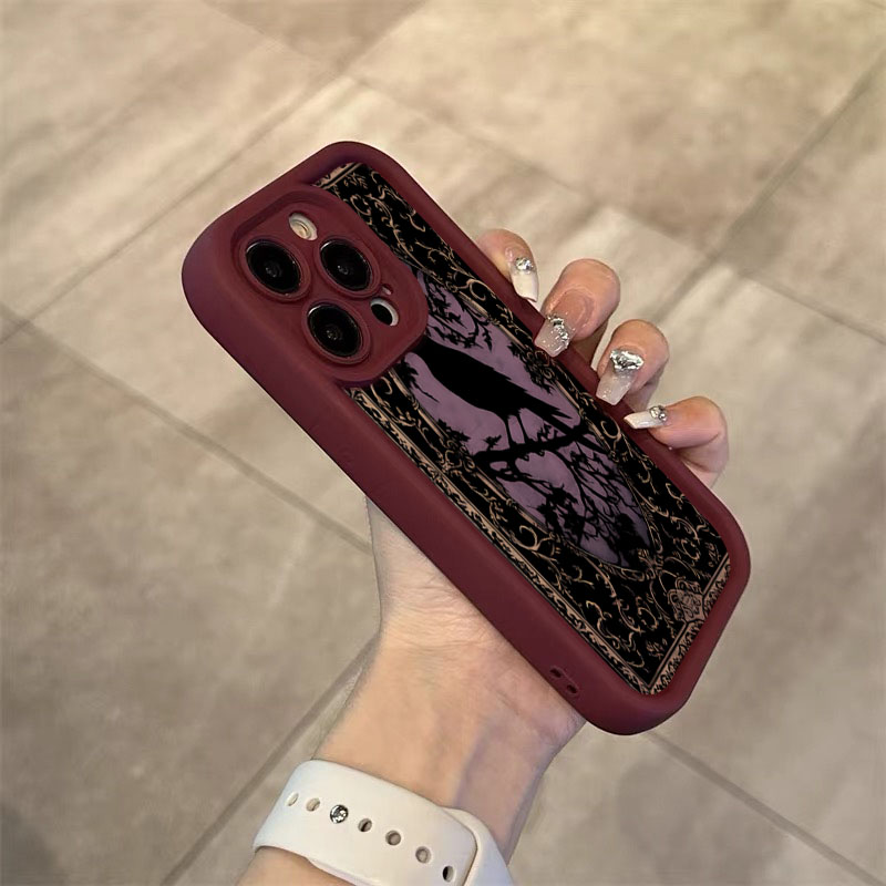Aesthetic Black Crow Pattern W - Phone Accessories Aesthetic recension och pris