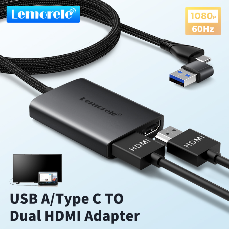 Lemorele Dual HDMI Adapter 4K  - Hdmi Phone Adapter recension och pris