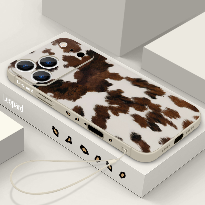 Leopard Print TPU Phone Case F - Lanyard Phone Strap recension och pris