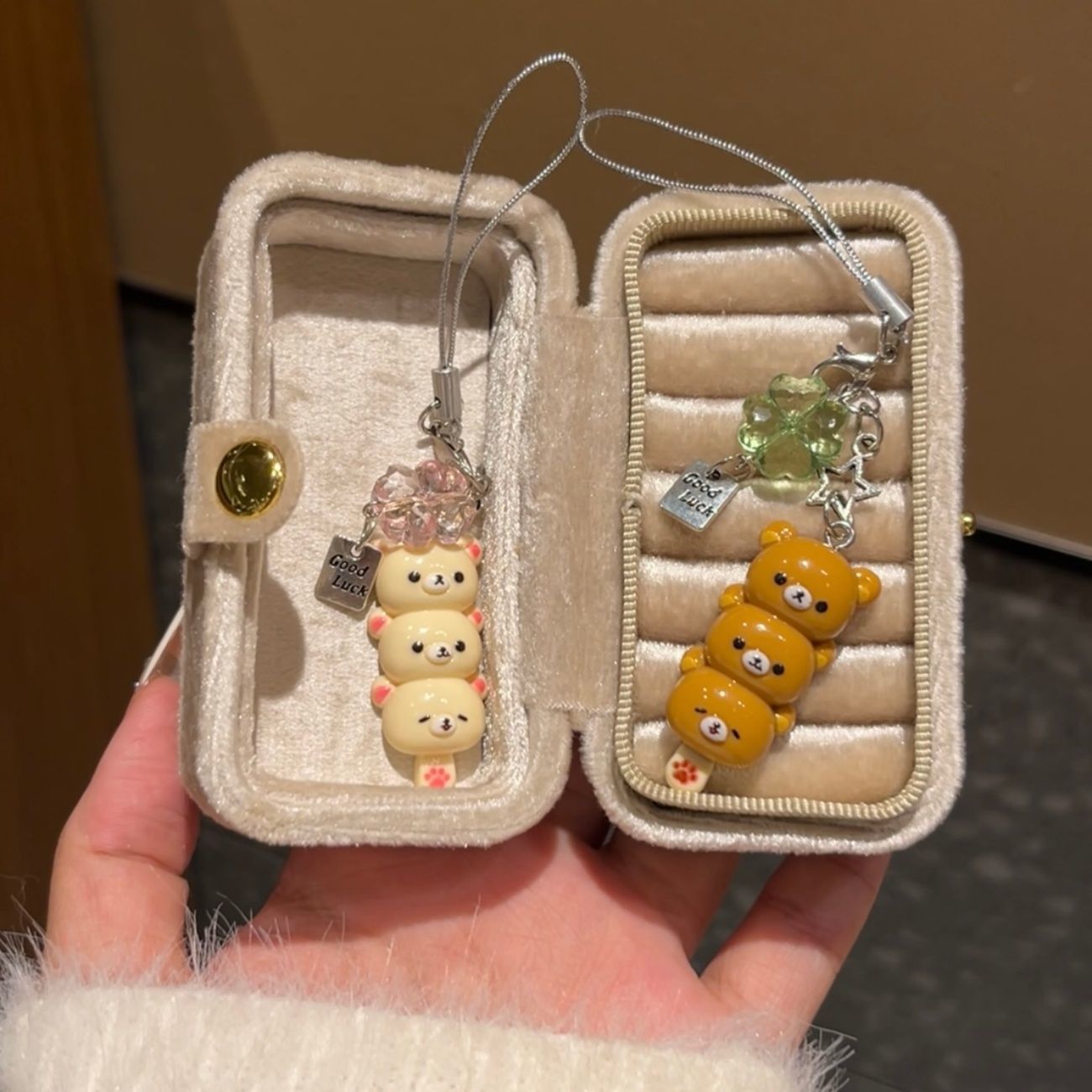 Cute Kawaii 3D Bear Phone Char - Phone Accessories For Teen Girls recension och pris