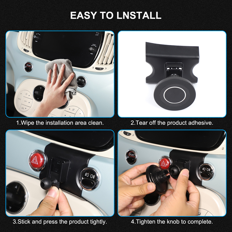 For Fiat 500 2007-2026 Center  - Phone Accessories Under 500 recension och pris