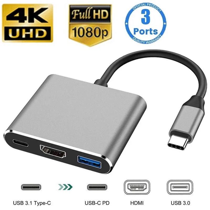 USB C HUB 3in1 Type C 3.0 to H - Hdmi Phone Adapter recension och pris