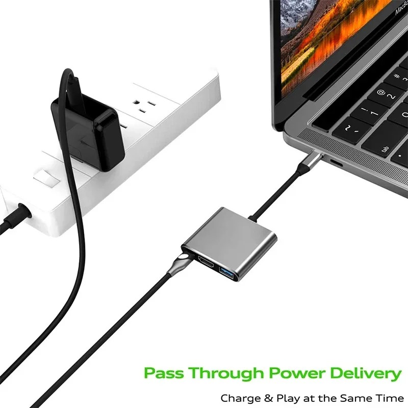 USB C HUB 3in1 Type C 3.0 to H - Hdmi Phone Adapter recension och pris