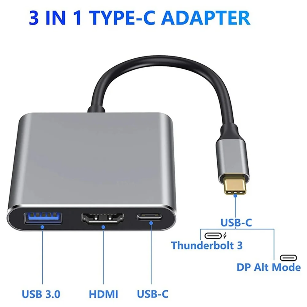 USB C HUB 3-in-1 Multiports Ad - Hdmi Phone Adapter recension och pris