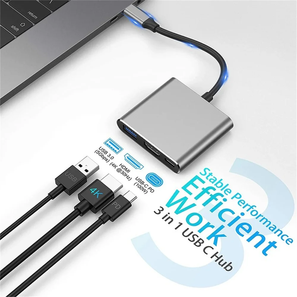 USB C HUB 3-in-1 Multiports Ad - Hdmi Phone Adapter recension och pris