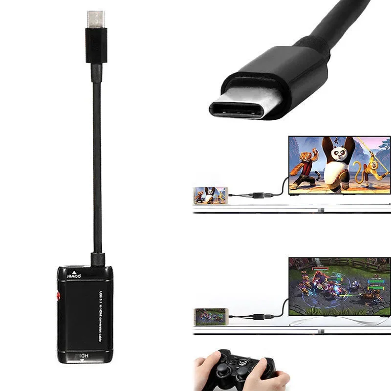 USB-C Type C Male to HDMI-comp - Hdmi Phone Adapter recension och pris