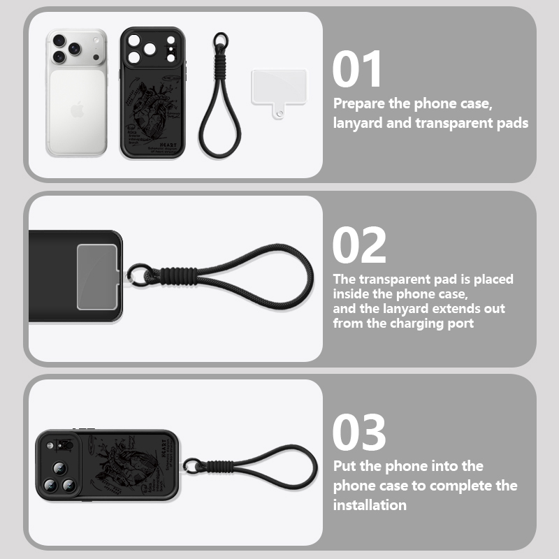 Creative Heart Model Pattern L - Lanyard Phone Strap recension och pris