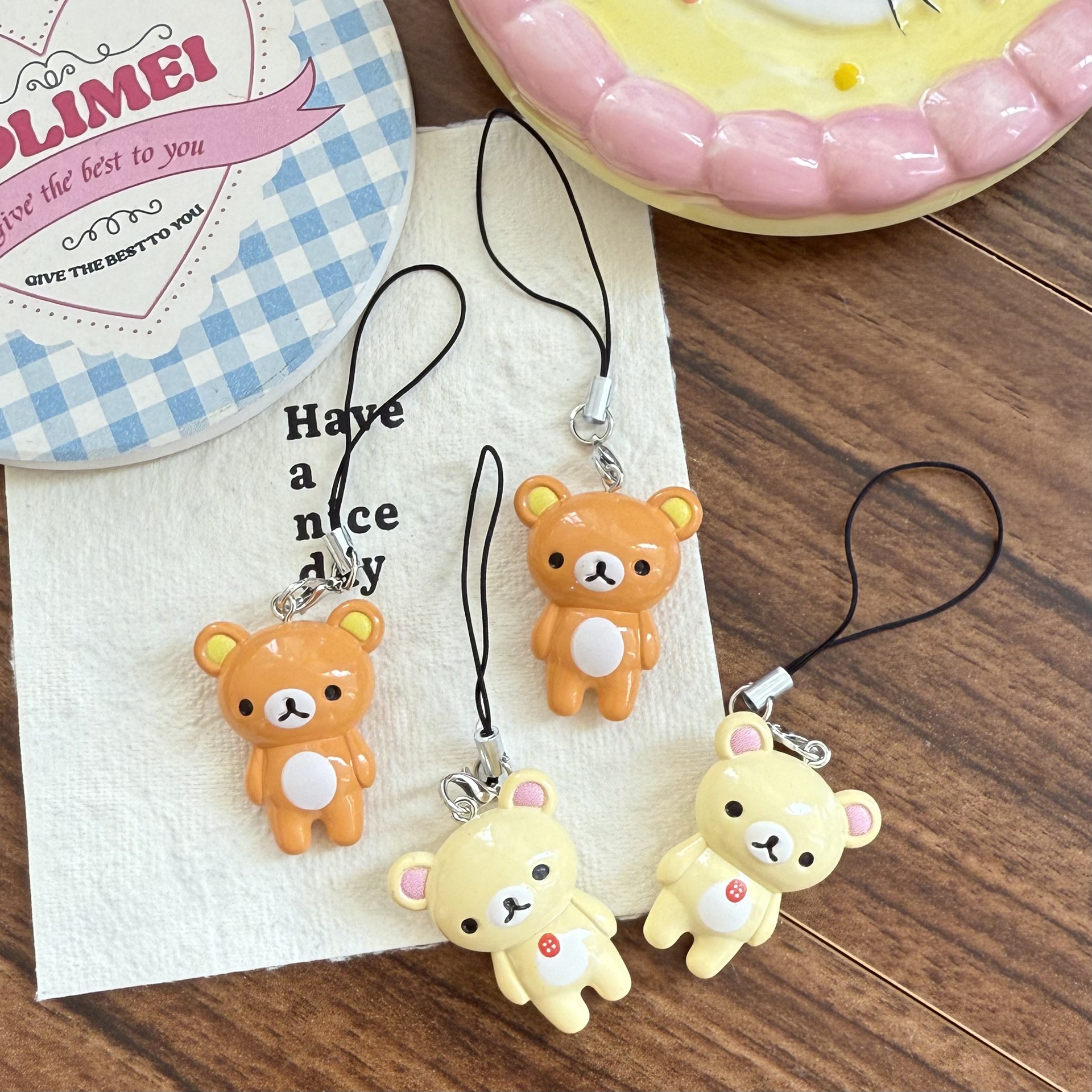 2pcs/set Kawaii Rilakkuma Easy - Phone Accessories Doll recension och pris