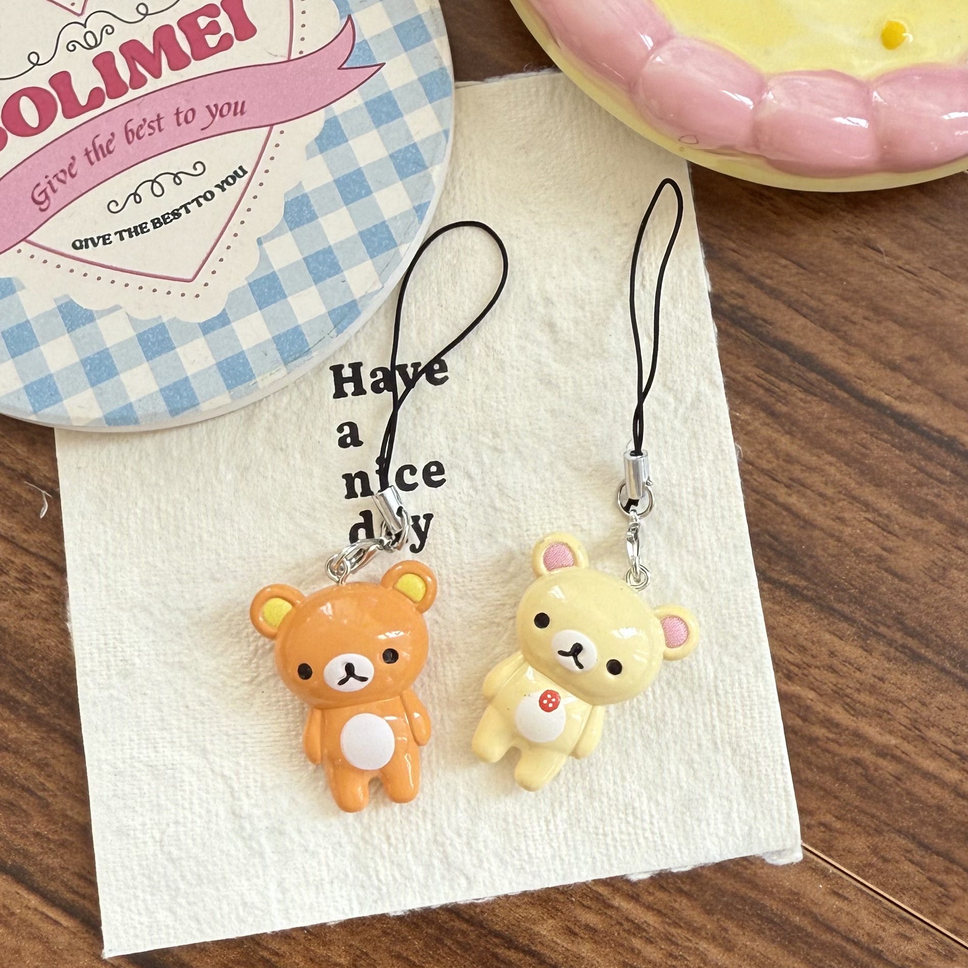 2pcs/set Kawaii Rilakkuma Easy - Phone Accessories Doll recension och pris