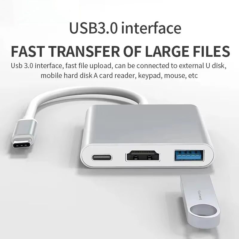 3 In 1 Type C to HDMI-compatib - Hdmi Phone Adapter recension och pris